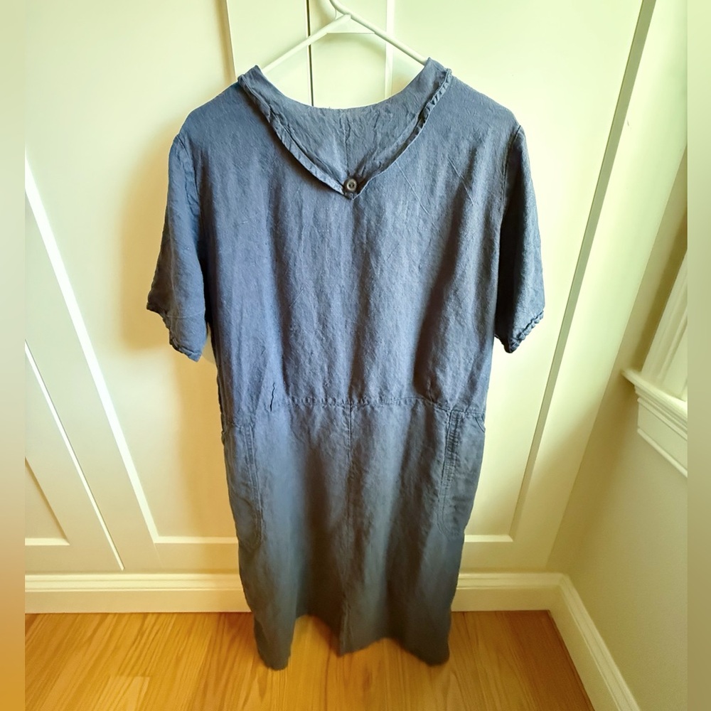 Flax by Jeanne Engelhart vintage linen sailor t-shirt dress